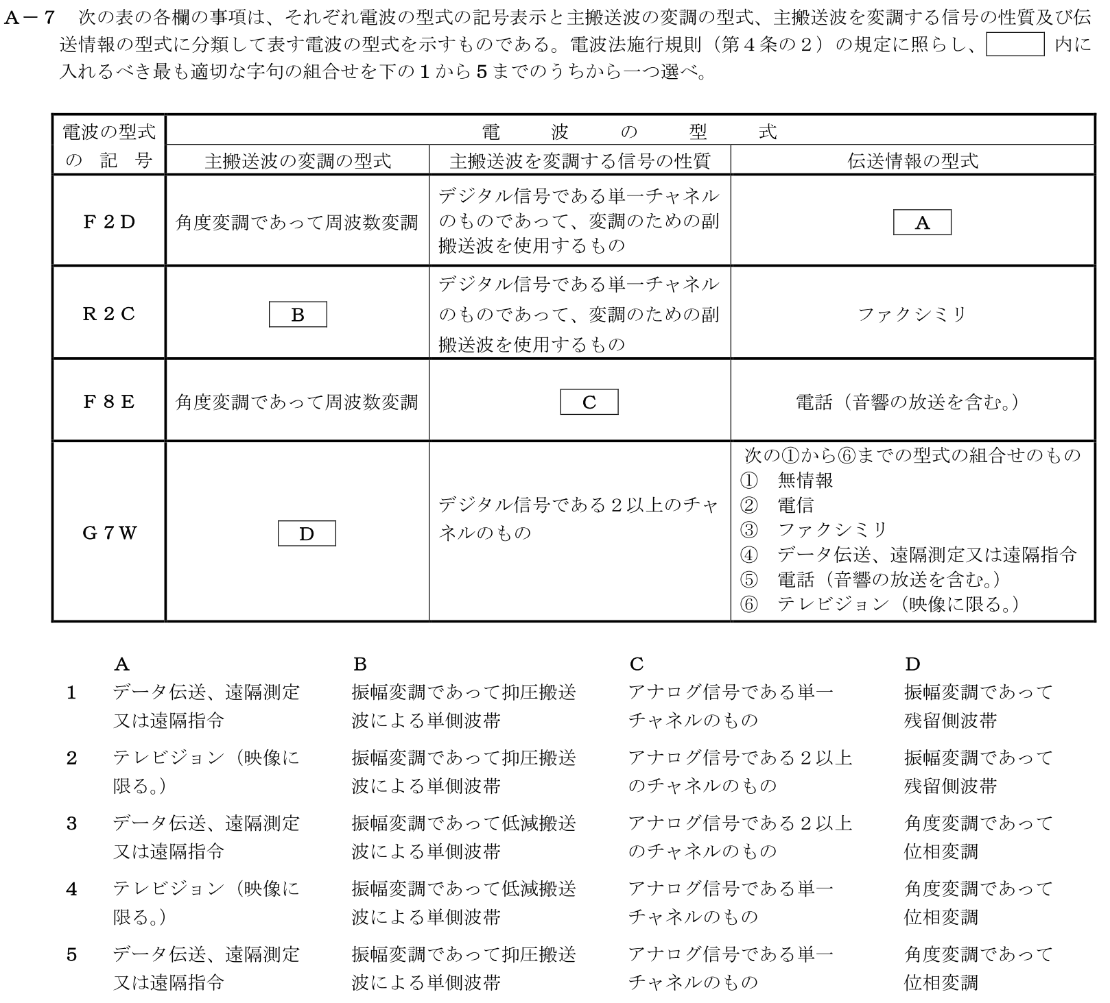 一陸技法規令和5年01月期第1回A07